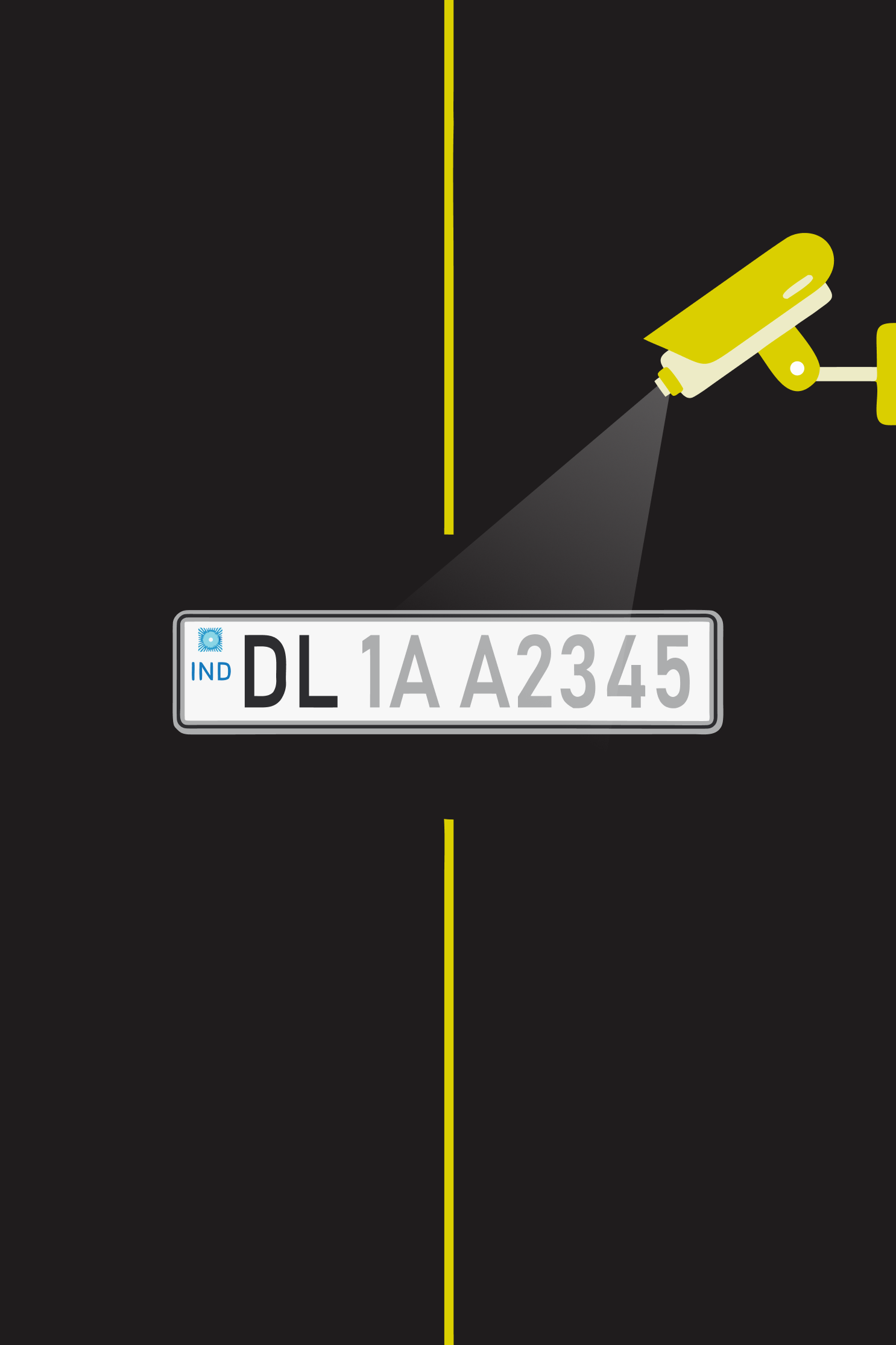 License plate recognition illustration